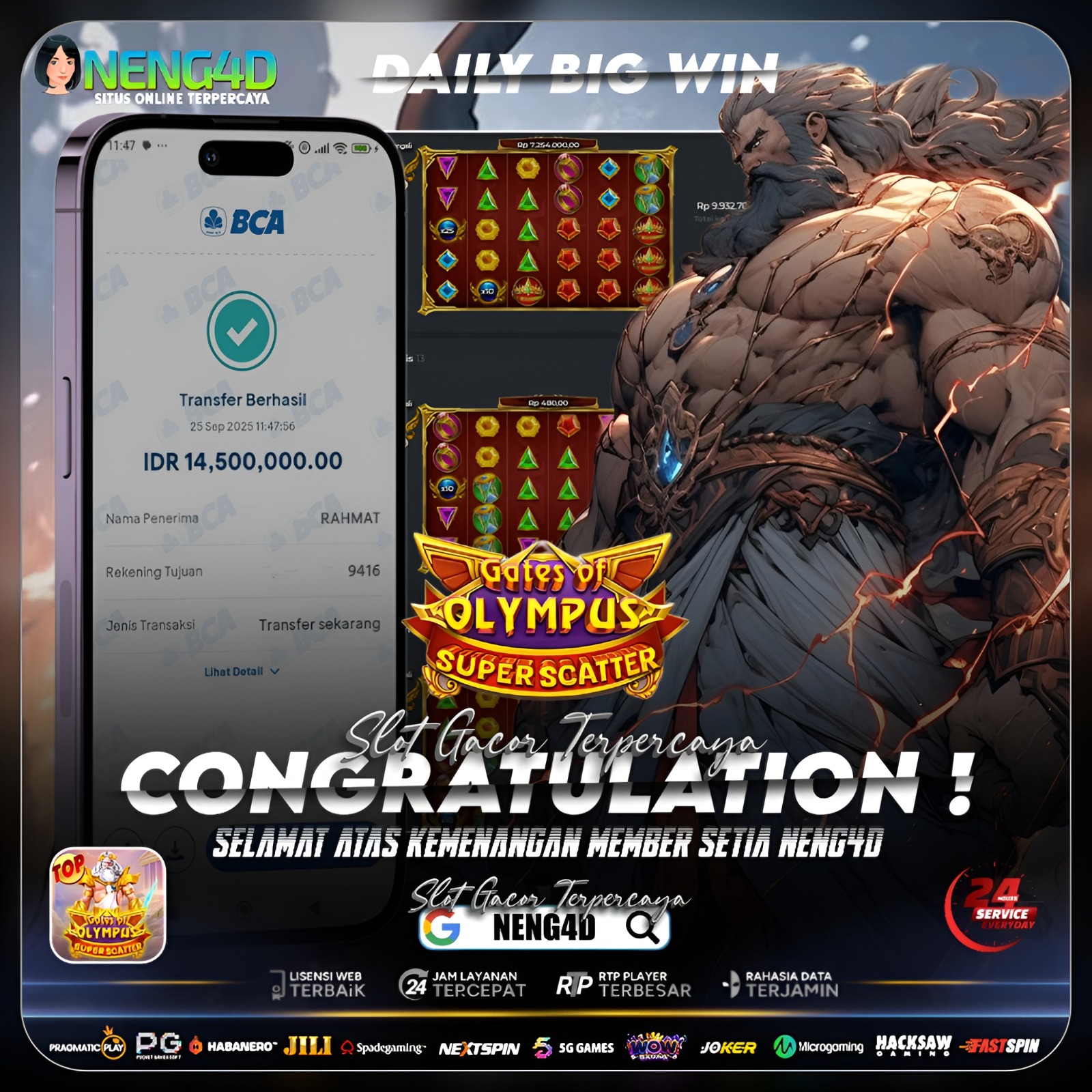 MENANG BESAR DI GATE OF OLYMPUS SUPER SCATTER