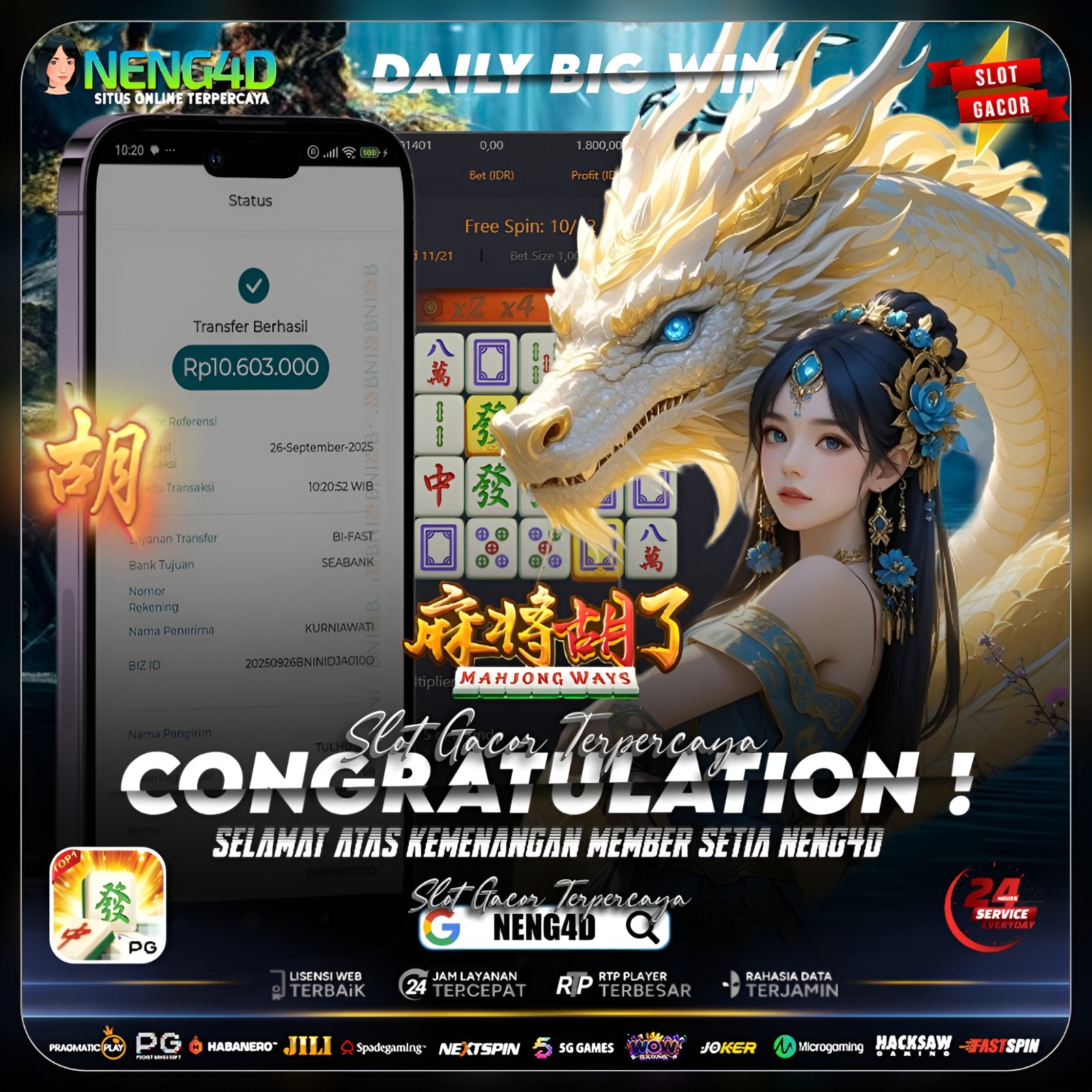 CUAN BESAR BARENG NENG4D DI MAHJONG WAYS