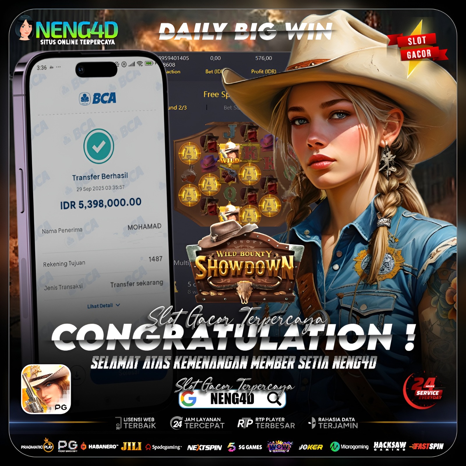 LEDAKAN JACKPORT DI WILD BOUNTY SHOWDOWN