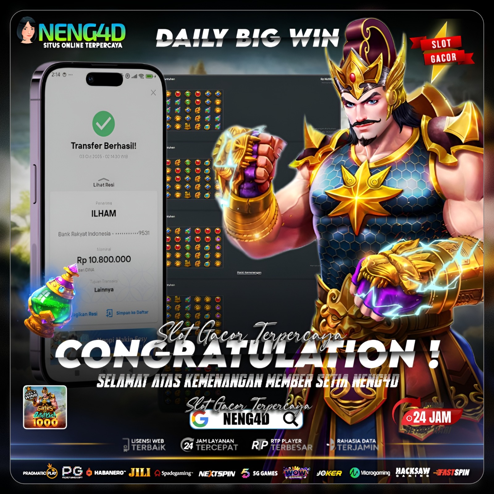 KEMENANGAN BESAR DI GATE OF GATOTKACA 1000