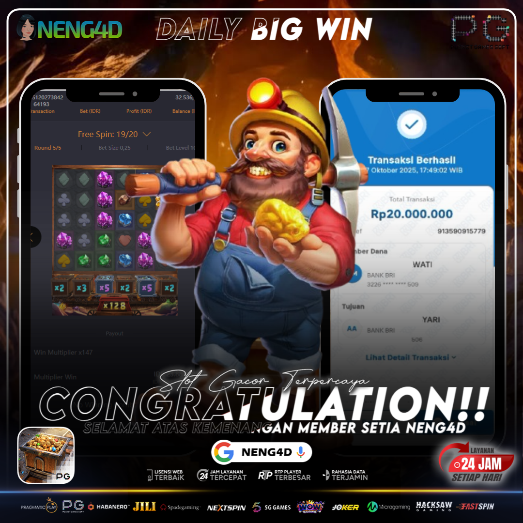 Gemstone Gold Hantarkan Kemenangan 20 Juta untuk Member Setia NENG4D