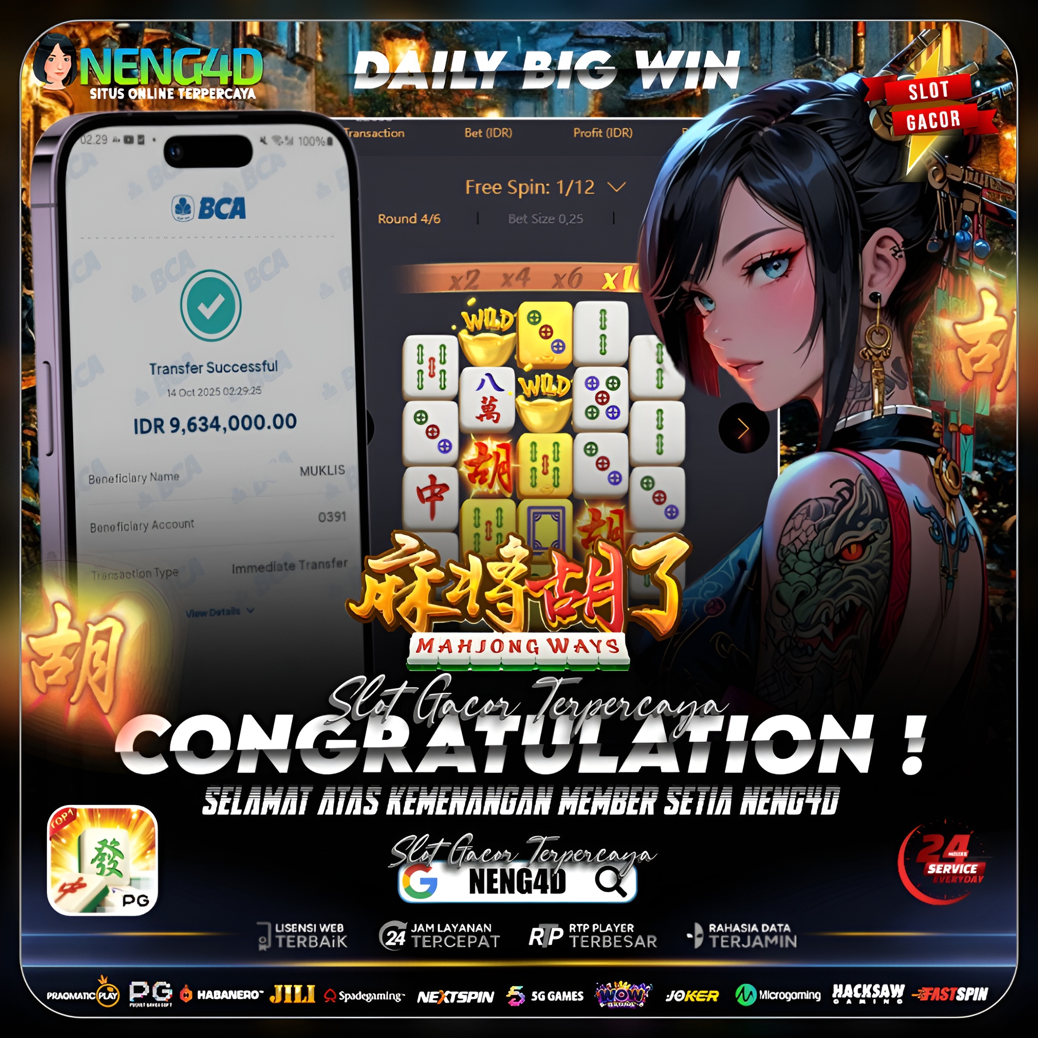 HOKI NGEROLL! MEMBER NENG4D MENANG 9 JUTA DI MAHJONG WAYS!