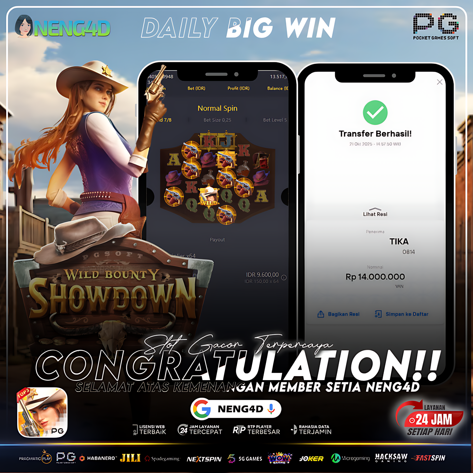 DUEL PANAS DI PADANG PASIR! MEMBER NENG4D GONDOL 14 JUTA DI WILD BOUNTY SHOWDOWN!