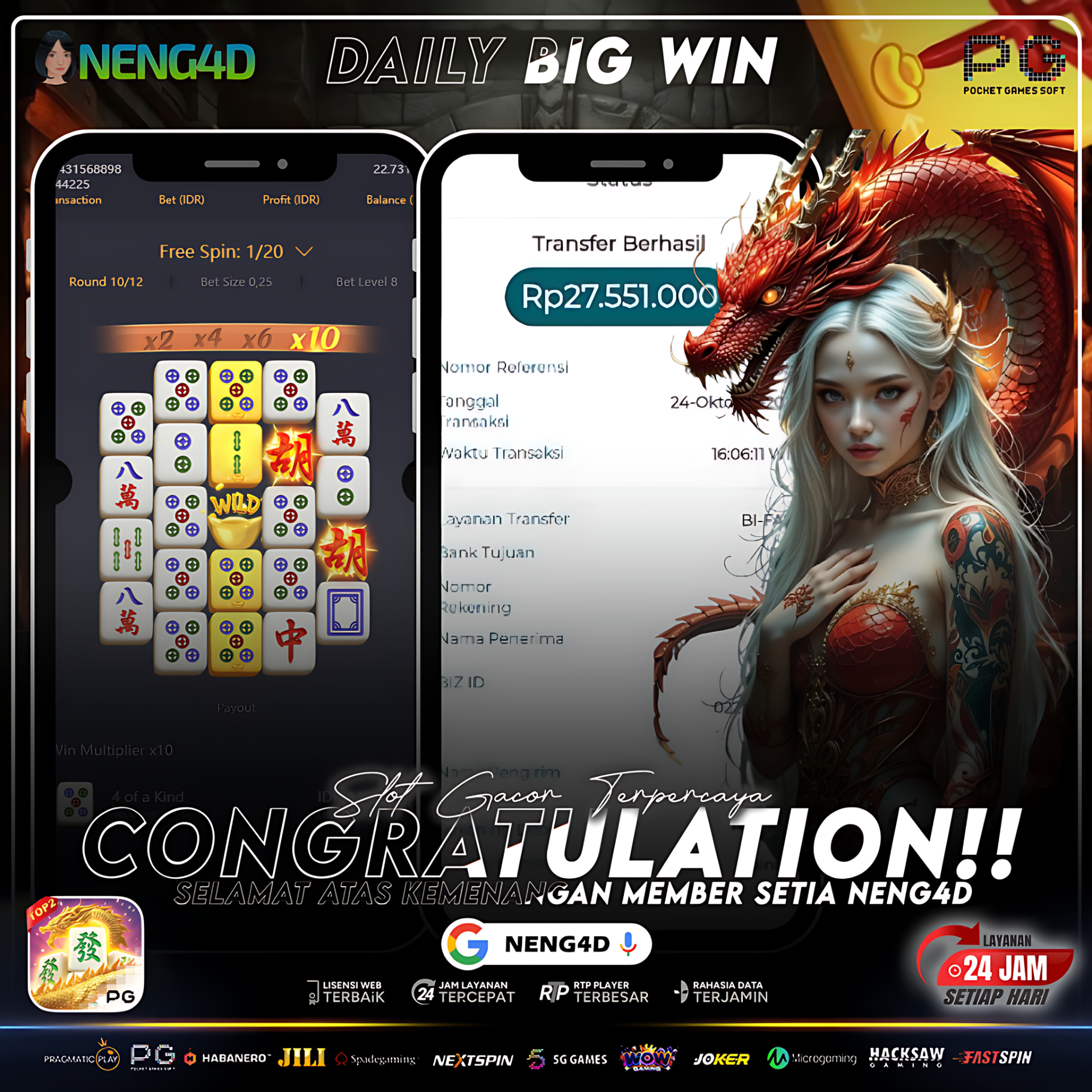 KEMENANGAN FANTASTIS DI MAHJONG WAYS 2 PG SOFT BARENG NENG4D