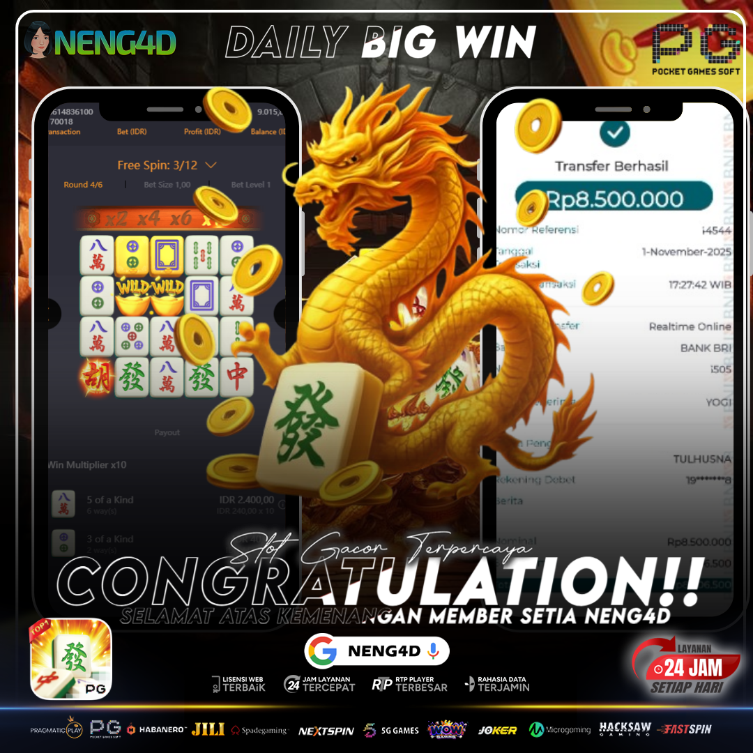 MEMBER SETIA NENG4D RAIH KEMENANGAN RP.8.500.000 DI MAHJONG WAYS PG SOFT