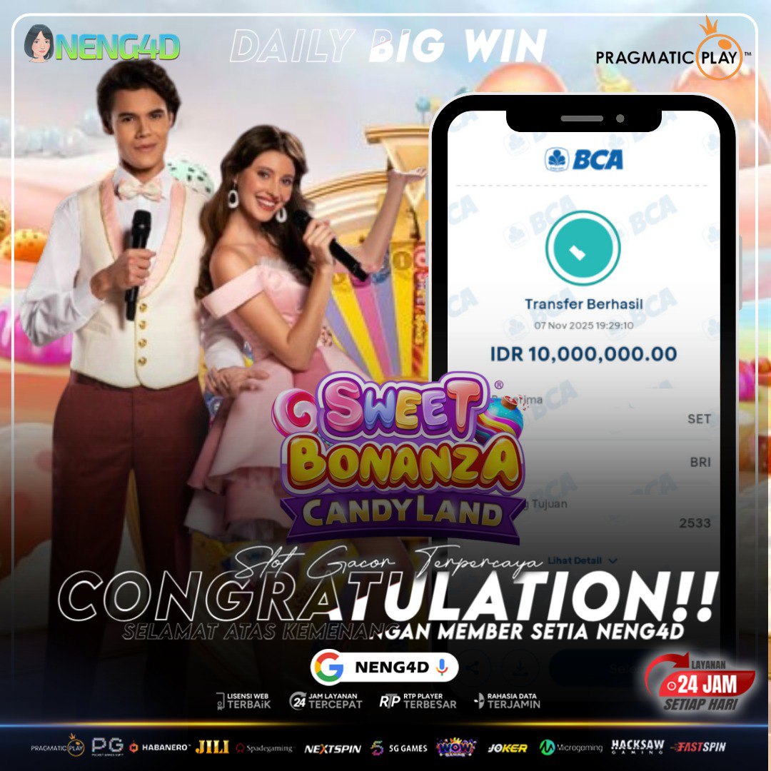 "Kemenangan Manis Member Setia NENG4D di Sweet Bonanza Candyland"