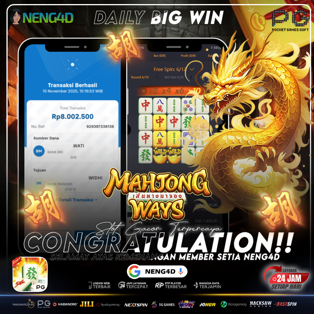 Kemenangan 8 Juta di Mahjong Ways PG Soft
