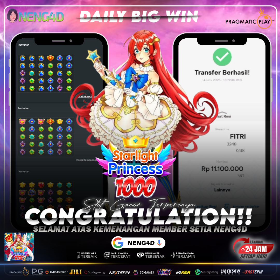 KEMENANGAN 11 JUTA DI STARLIGHT PRINCESS 1000 PRAGMATIC PLAY
