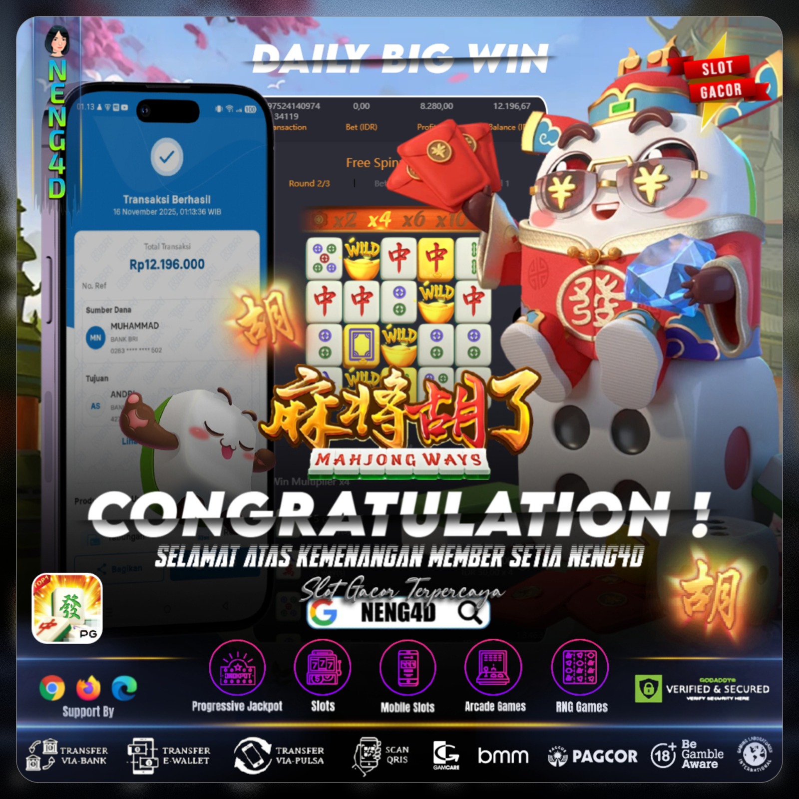 MENANG 12JT MAIN DI MAHJONG WAYS PG SOFT