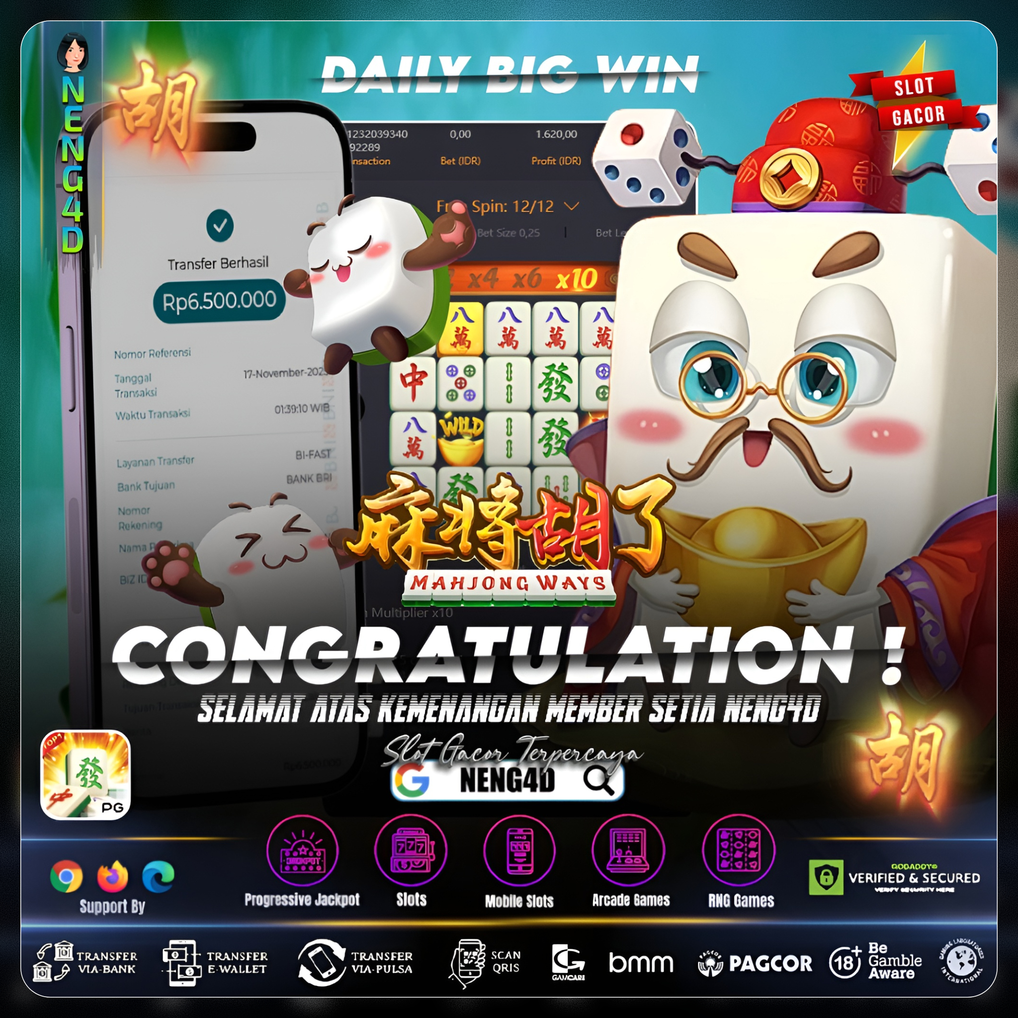 KEMENANGAN DI MAHJONG WAYS BARENG NENG4D