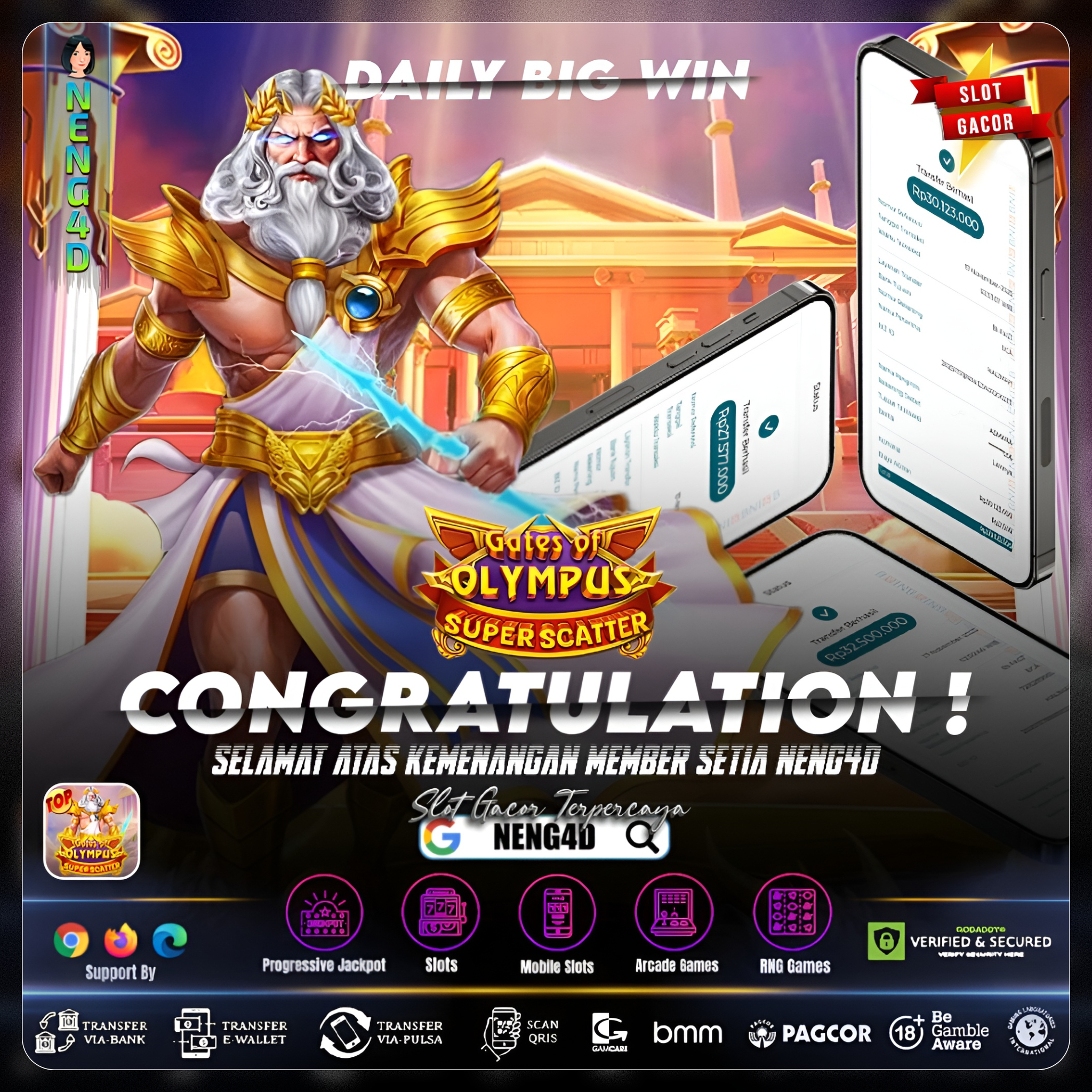 JP PAUS BERSAMA NENG4D DI GATE OF OLYMPUS SUPER SCATTER