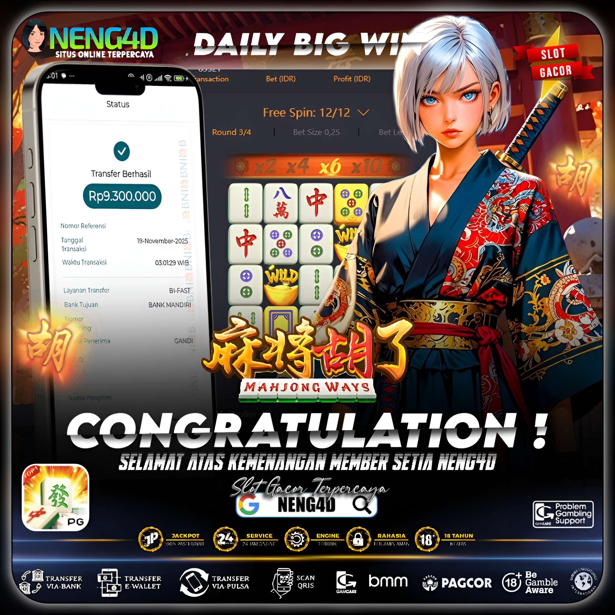 KEMENANGAN MEMBER SETIA NENG4D