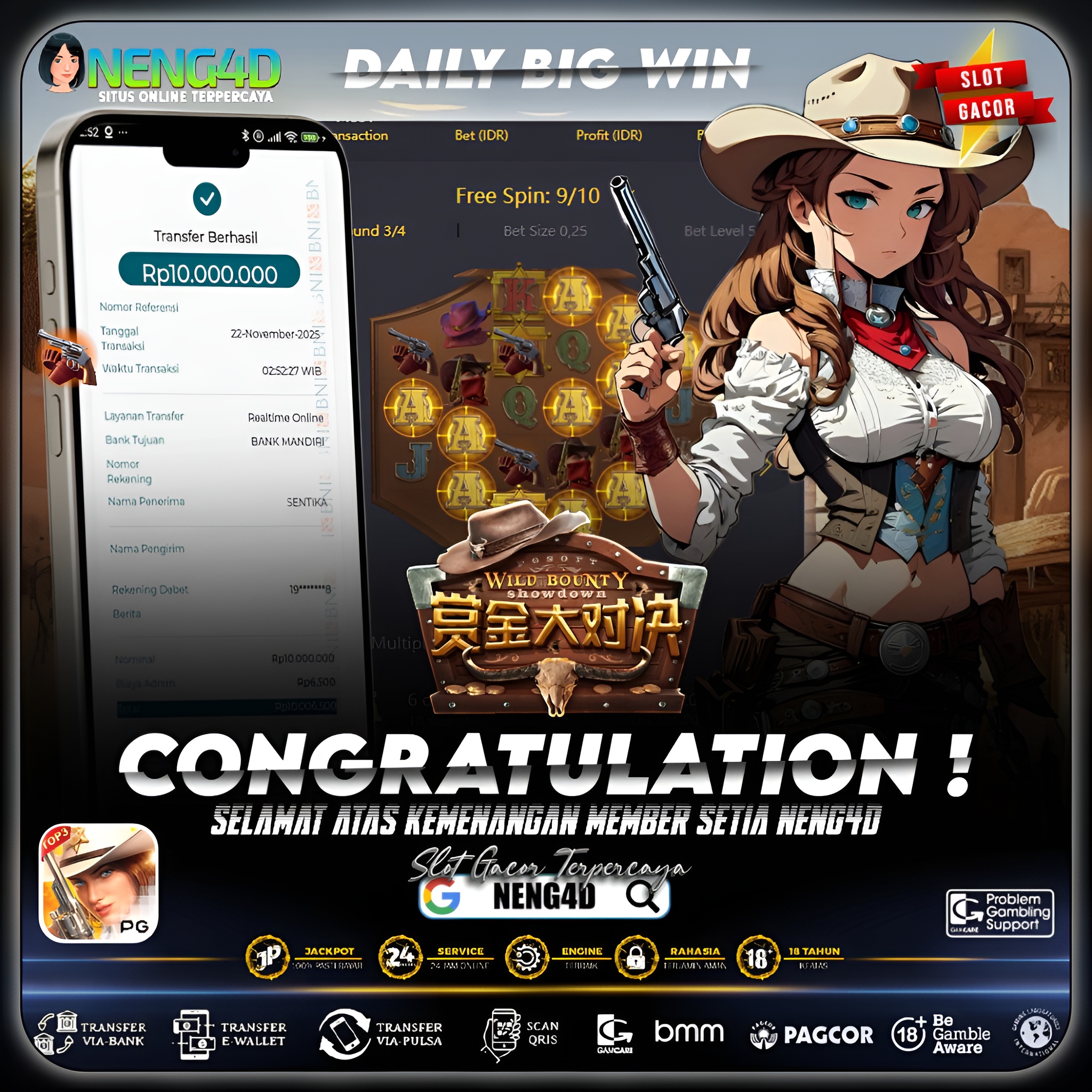 KEMENANGAN MEMBER SETIA NENG4D