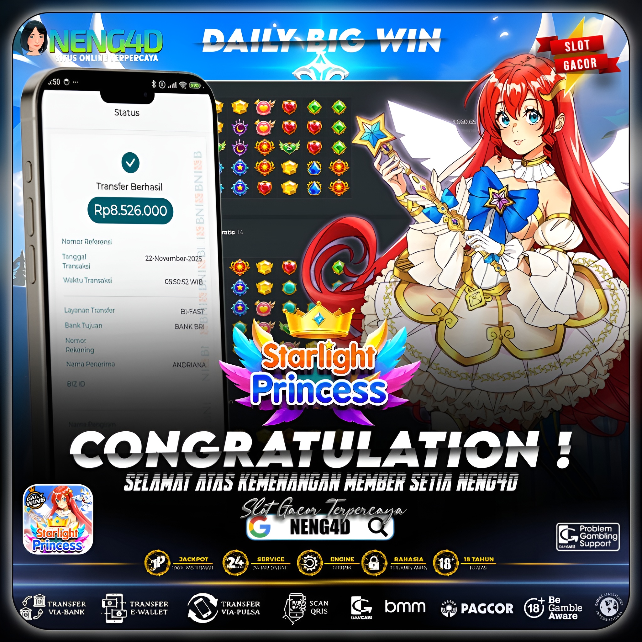 KEMENANGAN MEMBER SETIA NENG4D