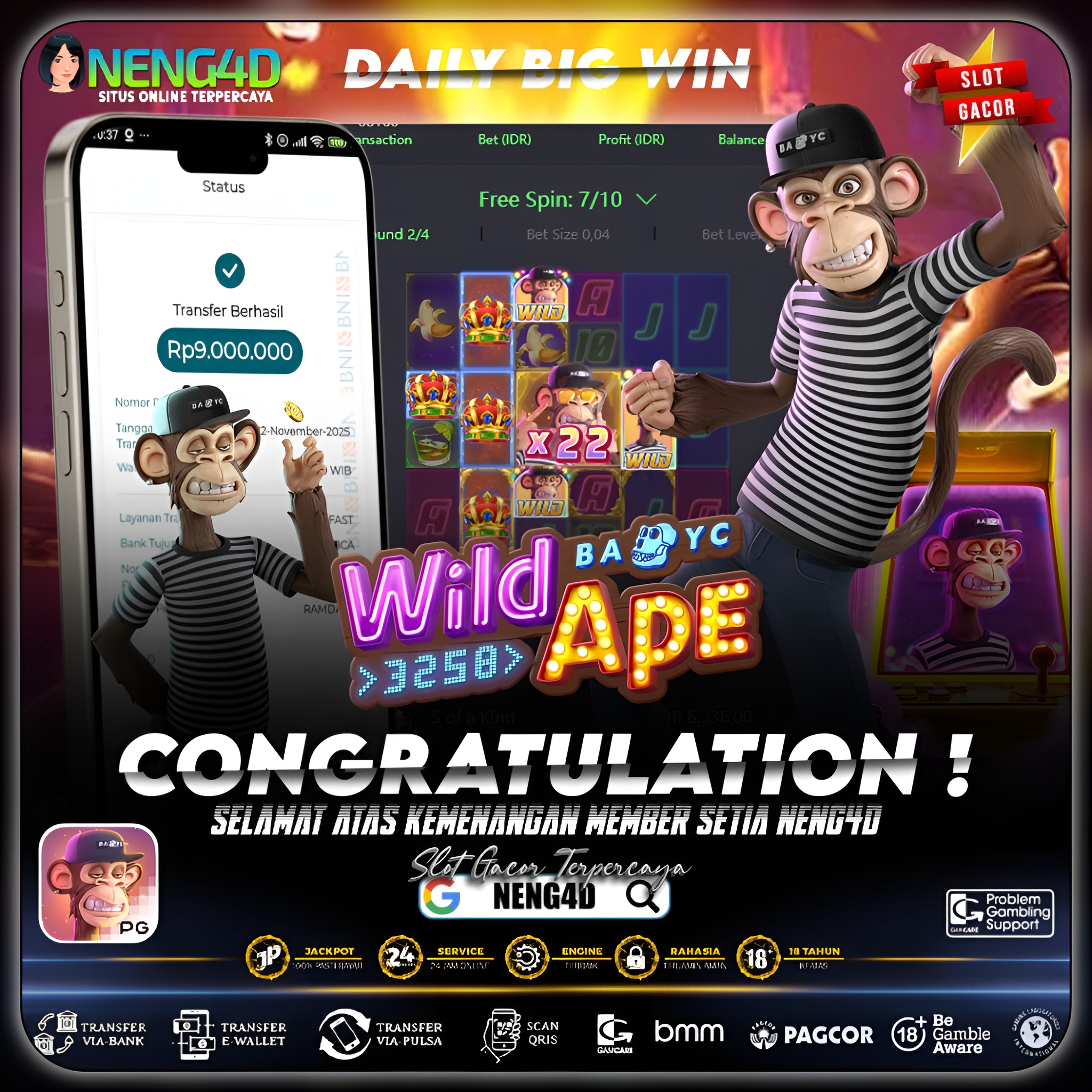 KEMENANGAN MEMBER SETIA NENG4D