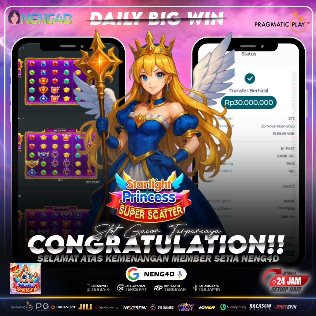 MENANG 30 JT MAIN DI STARLIGHT PRINCESS SUPER SCATTER PRAGMATIC PLAY