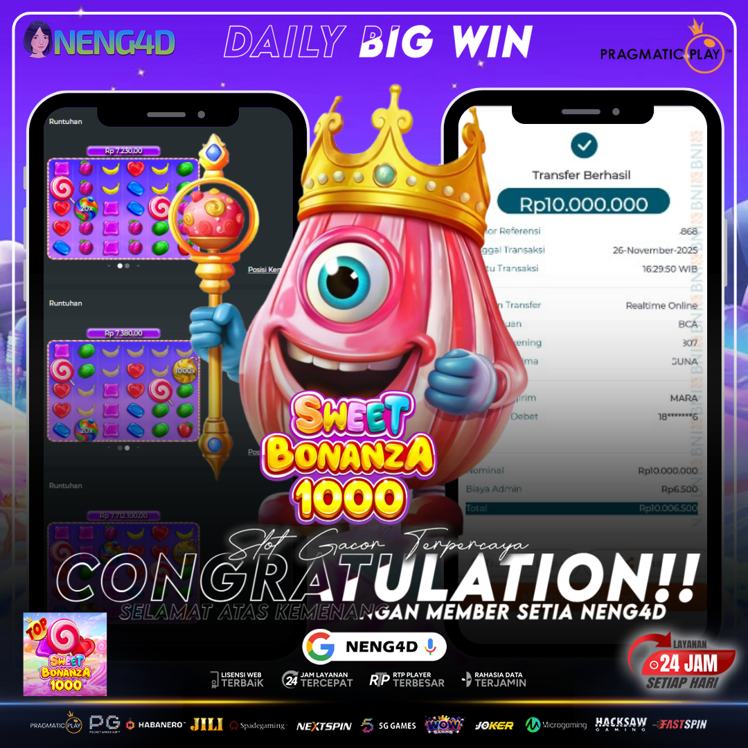 MENANG 10JT MAIN DI SWEET BONANZA 1000 PRAGMATIC PLAY