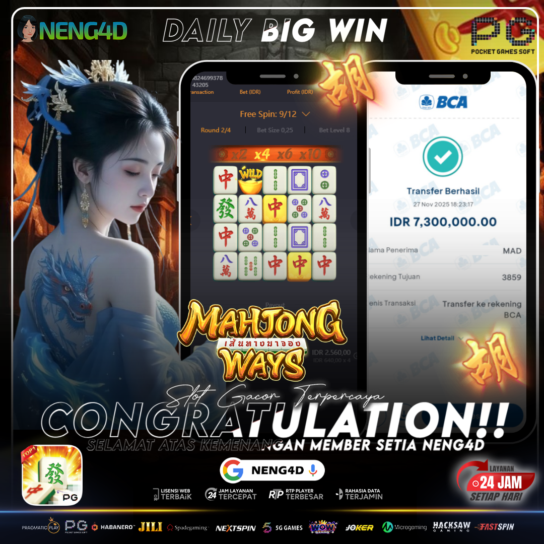 MENANG 7JT MAIN DI MAHJONG WAYS PG SOFT