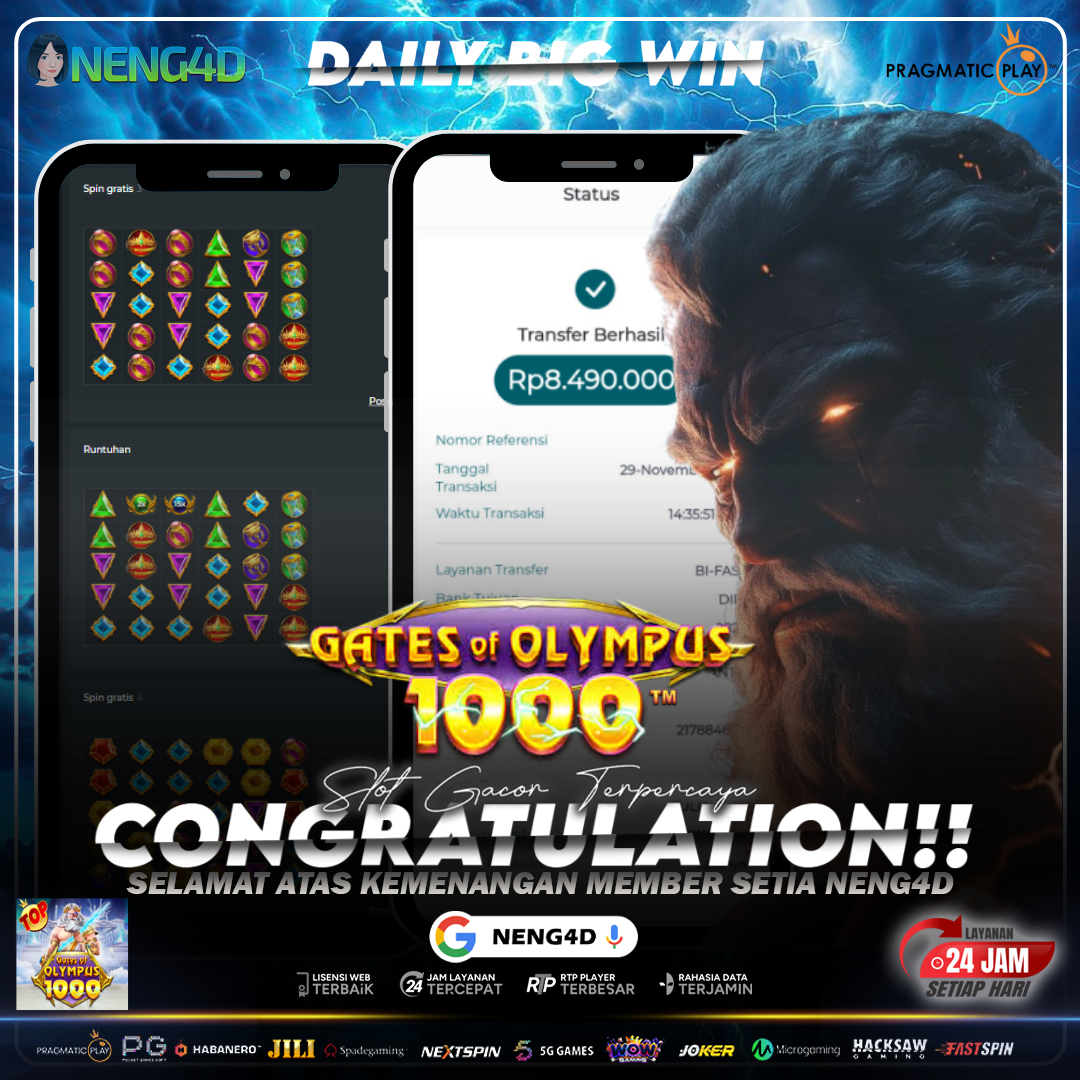 Kemenangan 8 Juta di Gates of Olympus 1000 Pragmatic Play