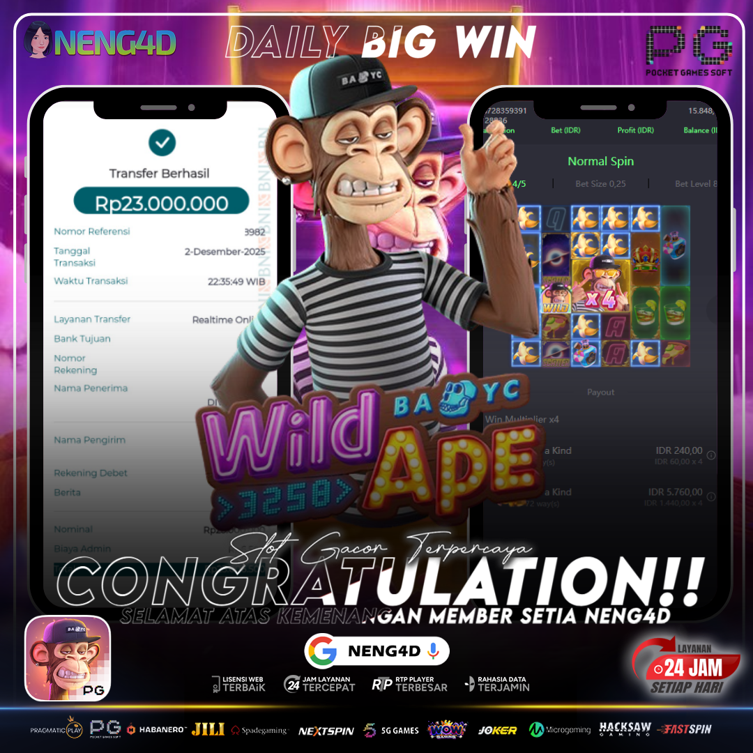 JP WILD APE #3258 PG SOFT BARENG NENG4D